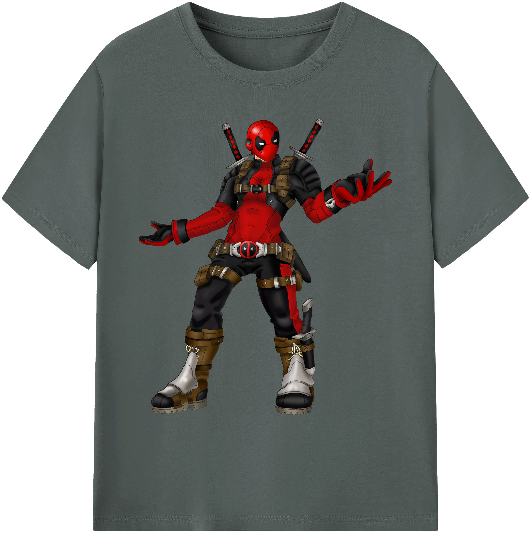（画像用） Deadpool デッドプール 綿100％ メンズ半袖Tシャツ｜肌触りやわらか＆通気性